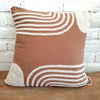 Embroided Cotton Cushion with Piping