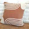 Embroided Cotton Cushion with Piping