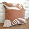 Embroided Cotton Cushion with Piping