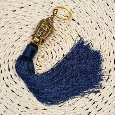 Head Buddha Brass Keychain