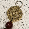 Round Mandala Brass Keychain