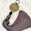 Brass Keychain with Mandala and Animal Motif