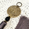 Brass Keychain with Mandala and Animal Motif