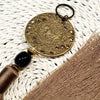 Brass Keychain with Mandala and Animal Motif