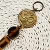 Brass Keychain with Om Symbol Motif