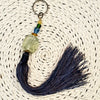 Long Tassel With Stone Bead