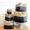 Balinese Keben Hand Painted White Natural Bamboo Prayer Box Sets