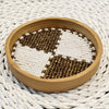 Small Round Bamboo Beaded Coasters (W)