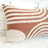 Embroided Cotton Cushion with Piping