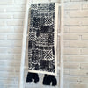 Black Arrow Pattern Throw With Black Tassel