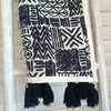 Black Arrow Pattern Throw With Black Tassel