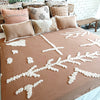 Brown Embroided Natural Throw