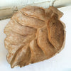 Hand-Carved Wooden Leaf Plate Decor