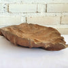 Hand-Carved Wooden Leaf Plate Decor