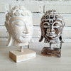 Small Wooden Buddha Head with Stand