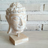 Small Wooden Buddha Head with Stand