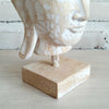 Small Wooden Buddha Head with Stand