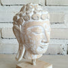 Small Wooden Buddha Head with Stand