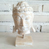 Small Wooden Buddha Head with Stand