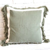 Green Cushion With White Edge