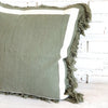 Green Cushion With White Edge