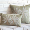 Twin Palm Embroided Cotton Cushion