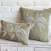 Twin Palm Embroided Cotton Cushion