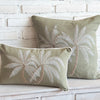 Twin Palm Embroided Cotton Cushion