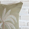 Twin Palm Embroided Cotton Cushion