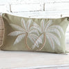 Twin Palm Embroided Cotton Cushion