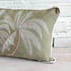 Twin Palm Embroided Cotton Cushion