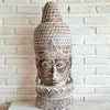 Large Carved Head Buddha Lotus