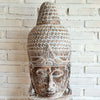 Large Carved Head Buddha Lotus