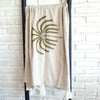 Natural Palm Cotton Throw with Tassels