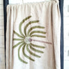 Natural Palm Cotton Throw with Tassels