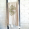 Natural Palm Cotton Throw with Tassels