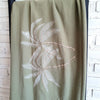 Green Palm Cotton Throw with Tassels