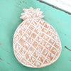 Set 3 Hand-Carved Wooden Pineapple Plate Decor