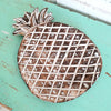 Set 3 Hand-Carved Wooden Pineapple Plate Decor