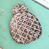 Set 3 Hand-Carved Wooden Pineapple Plate Decor