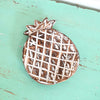 Set 3 Hand-Carved Wooden Pineapple Plate Decor