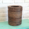 Rubbish Bin Rattan with Lid