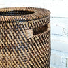 Rubbish Bin Rattan with Lid