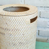 Rubbish Bin Rattan with Lid