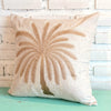 Natural Embroided Palm Tree Motif Cushions