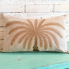 Natural Embroided Palm Tree Motif Cushions