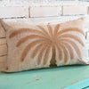 Natural Embroided Palm Tree Motif Cushions