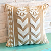 Luxury Cotton Cushion With Flower & Geometric Motif