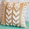 Luxury Cotton Cushion With Flower & Geometric Motif