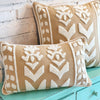 Luxury Cotton Cushion With Flower & Geometric Motif